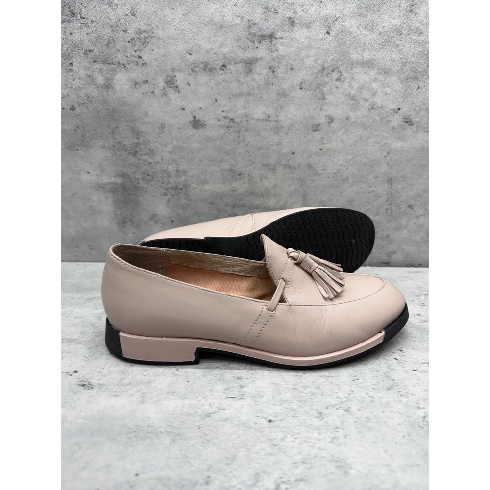 CAMPER Bowie Womens Pink Leather Slip On Loafer Flats Shoes